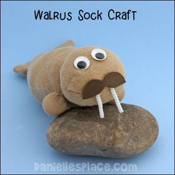 Walrus No-sew Sock Craft