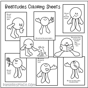 Beatitudes Coloring Sheets