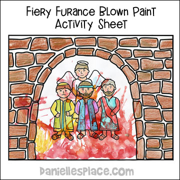 Fiery Furance Blown Paint Activity Sheet
