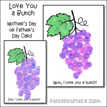 Love You a Bunch Mothers Day or Fathers Day Card