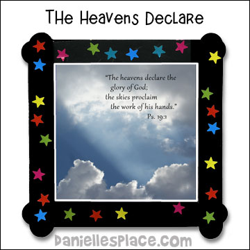 The heavens declare the glory of God Bible Craft