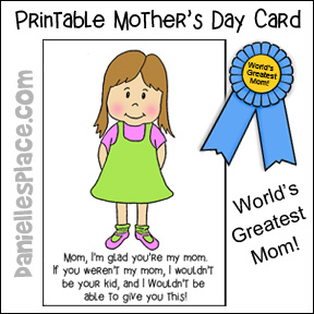 Printable Mothers Day Card