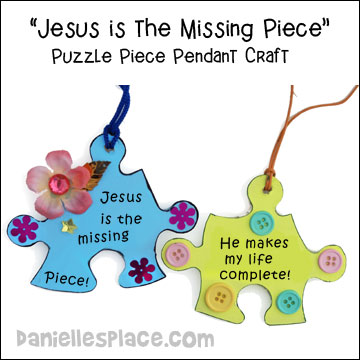 Jesus is the Missing Piece Puzzle Piece Pendant Craft