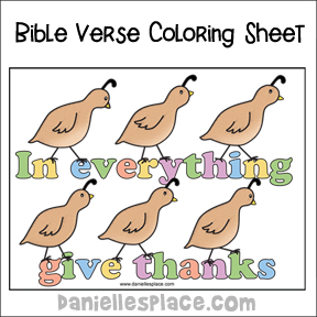 In Everything Give Thanks Coloring Sheet