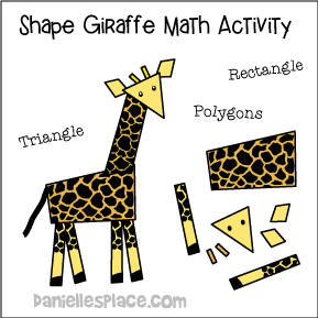 Shape Giraffe Math Activity