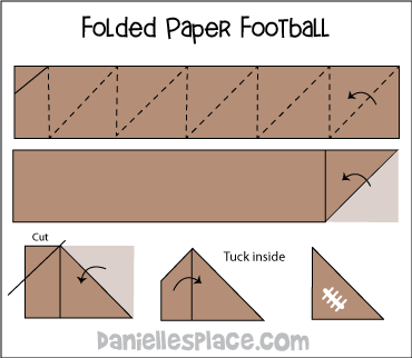Folded Paper Football Craft