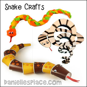 Snake Crafts and Learning Activities for Children from Danielle's Place - www.daniellesplace.com