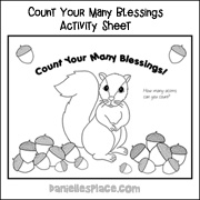 Thankful Squirrel Coloring And Activity Sheet