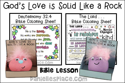 God's Love is Solid Like a Rock Bible Lesson
