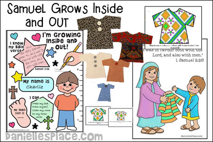 Samuel Grows Inside and Out Bible Lesson on www.daniellesplace.com