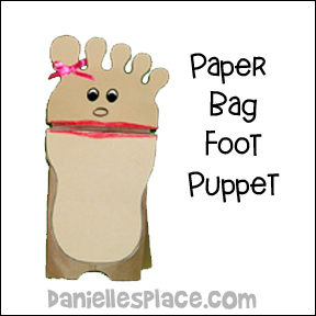 Paper Bag Foot Puppet Craft