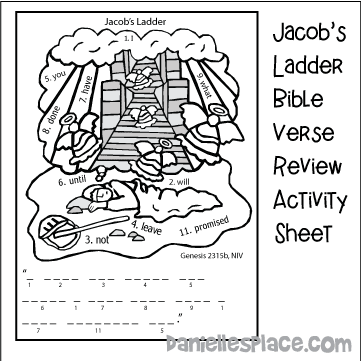 Jacob's Ladder Bible Verse Activity Sheet