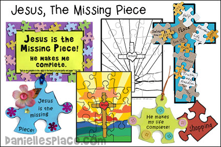 Jesus, The Missing Piece Bible Lesson from Daniellesplace.com