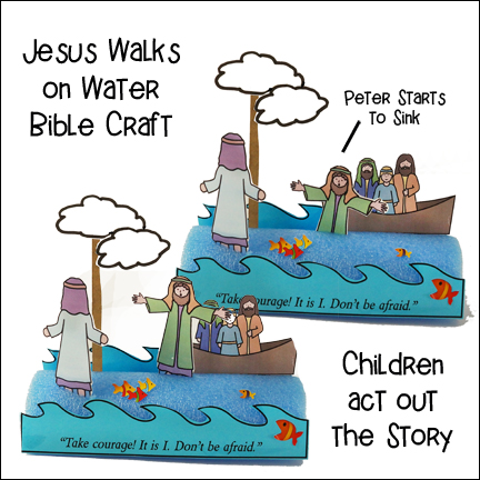 Bible Craft For Miracles Jesus Walks On Water