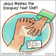 Jesus Washes the Feet of the Disciples Paper Plate Craft