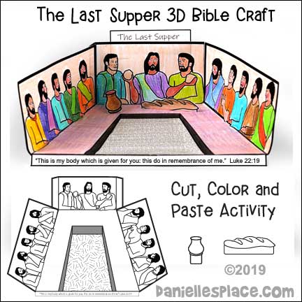 The Last Supper Bible Craft and Learning Activity for Sunday School from www.daniellesplace