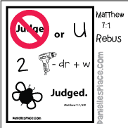Do not Judge or You will be Judges Activity Sheet