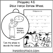 Philippians 4:6 Bible Verse Review Sheet