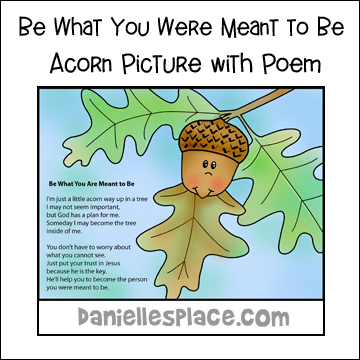 Acorn Picture and Poem Craft