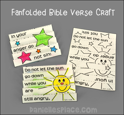 Bible Verse Review  Fanfolding Activity Sheets