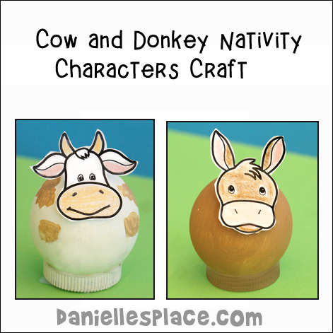 Cow and Donkey nativity figures
