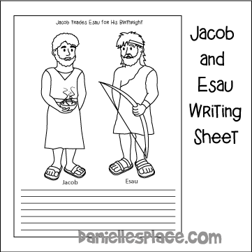 Jacob and Esau Wriring Activity Sheet