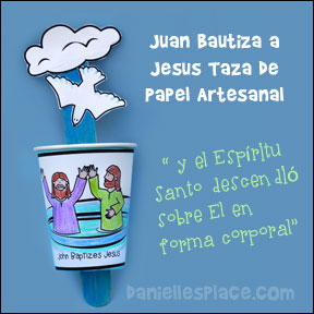 Juan Bautiza a Jesus – Taza de Papel Artesanal