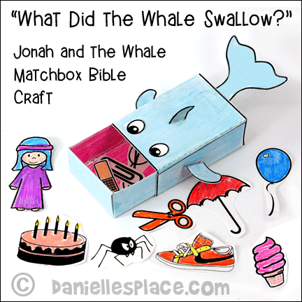 Jonah and the Whale Matchbox Bible Craft for Children from www.daniellesplace.com