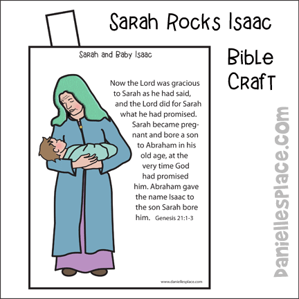 Sarah Rocking Baby Isaac Bible Craft for Abraham and Sarah Bible Lesson