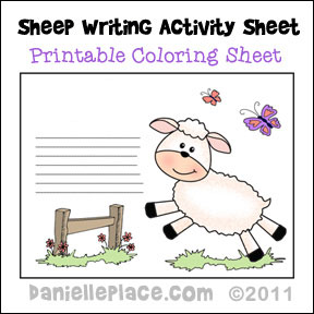 Sheep Writing Sheet