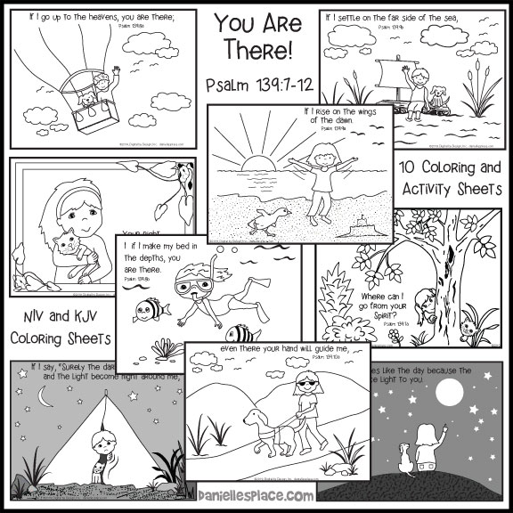 Psalm 139 Coloring And Bible Verse Review Sheets