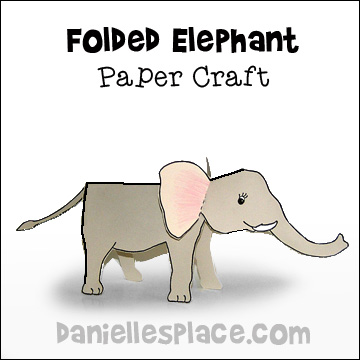 Folded Elephant 3D Craft