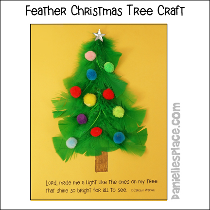 Feather Christmas Tree  Craft with Poem