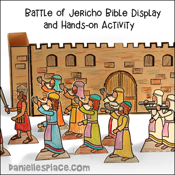 Joshua Fights the Battle of Jericho Bible Craft and Hands-on Review Activity for Children from www.daniellesplace.com