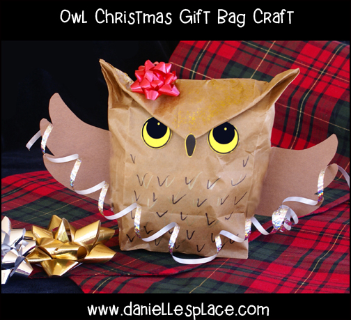 Owl Christmas Gift Bag Craft