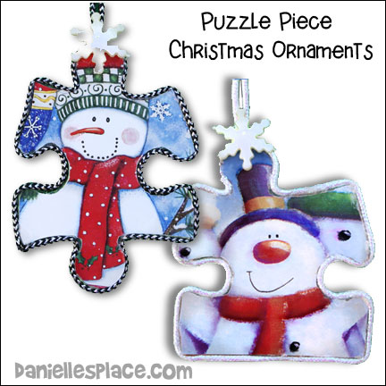 Puzzle Piece Christmas Ornament Craft