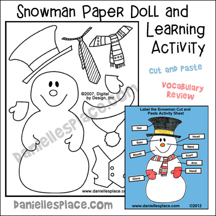 Paper Doll Winter, Cut and Paste Activity