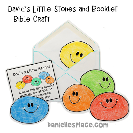 David's Little Stones and Booklet Bible Craft for Children's Ministry from www.daniellesplace.com