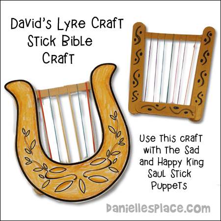 David's Lyre Musical Instrument Bible Craft for Kids