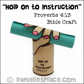 Hold onto instruction Bible Craft for Kids