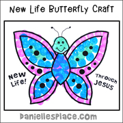 New Life Butterfly Craft for Kids