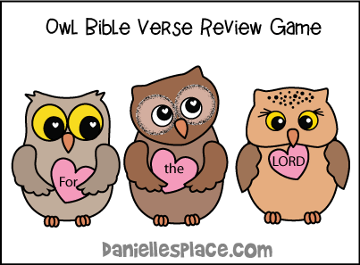 Find the Owls Bible Verse Review Game