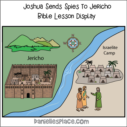 Joshua Sends Spies to Jericho Bible Lesson Display and Review Activity