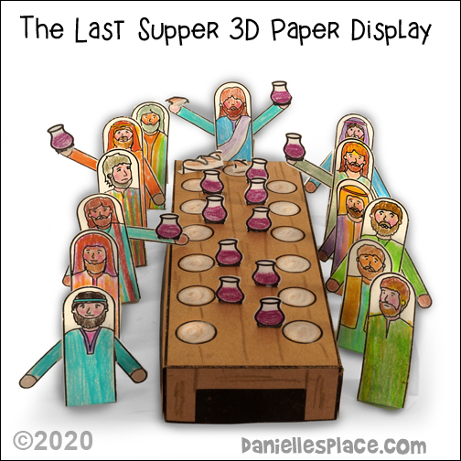 The Lord's Supper 3D Paper Display Craft for Kids