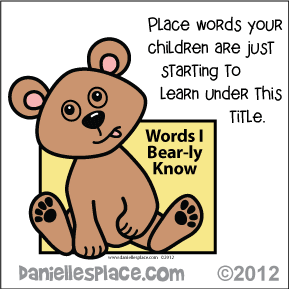 Words I Bearly Know Word Wall Title Printable from www.daniellesplace.com