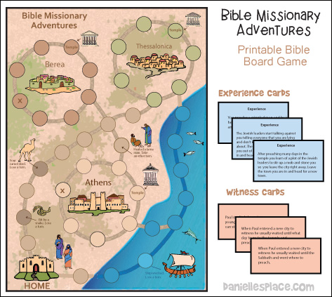 Missionary Adventures Printable Bible Board Game for Children's Ministry from www.daniellesplace.com