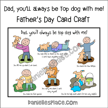 Father's Day Card Craft for Children - "Dad, You'll Always be Top Dog with Me!"