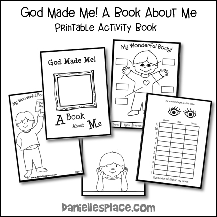 God Made Me Printabel Activity Book for Sunday School