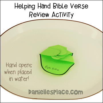 Helping Hand Bible Verse Review Craft and Activity