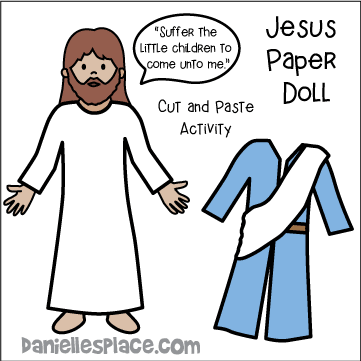 "Let the Children Come to Me!" Talking Jesus Paper Doll Craft